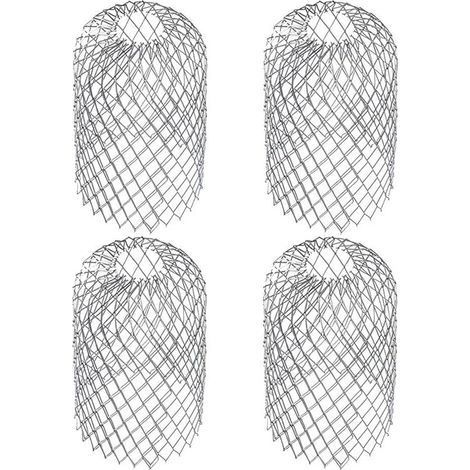QAZQA 4 Pièces Crapaudines pour Gouttière D’Environ Filtres De Gouttière Grille Grillage Stop Feuille Crapaudine Crépine Pare Feuille Cache Gouttière Acier Inoxydable,15x8cm (1/5)