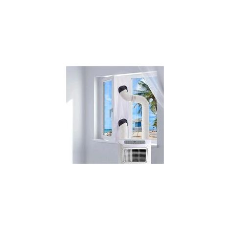 Kit de sellado para ventanas de aire acondicionado, bloqueador de aire caliente con textura de vellón, apto para salidas de aire acondicionado - KZQ (1/5)
