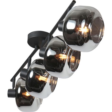 Mexlite - spot - Tenebris - schwarz - glas metall rauchglas -