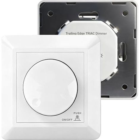 LED light dimmer 230 V dimmer switch 5-400 W rotary recessed dimmable for monochrome LED lamps incandescent halogen lamps