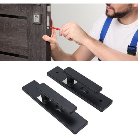 Türschlösser für Innen- und Außentüren – Komplettes Set mit geräuschlosem Türgriff und Tastatur in schwarzer oder silberner Aluminiumlegierung (1/5)