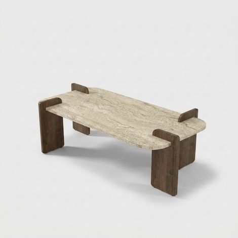 Table basse rectangulaire design moderne Leapiri - Beige (1/5)