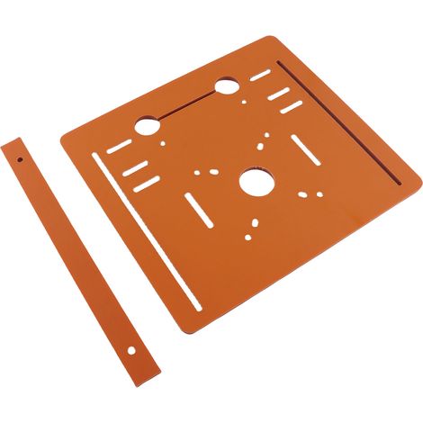 Plaque de base pour machine de découpe, guide de scie circulaire, plateau inférieur, plaque d'insertion pour travaux de menuiserie 28x25cm (1/5)