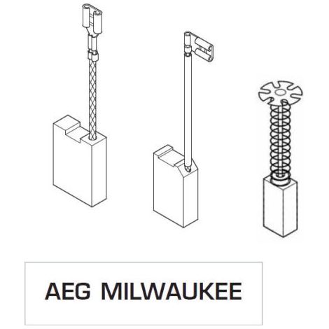 COPPIA SPAZZOLE SPAZZOLA CARBONCINO RICAMBIO PER UTENSILI AEG MILWAUKEE 13706V 5X8X14-16 PZ.2 (13706)