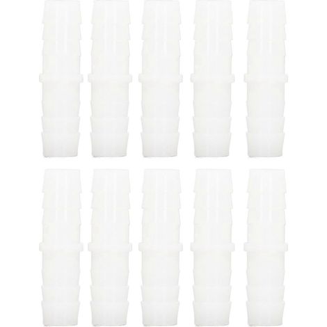 10 Stück Kunststoff-Schlauchanschlussstücke, gerade, gleichschenklige Schlauchverbinder, Verbindungsstücke, Adapter 14-14 mm