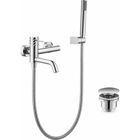 IMEX - Grifo monomando de bañera y ducha Bless, Cromo pulido