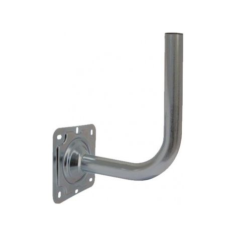 Fixation coudée Galvanisée Antenne 660960 Diamètre 50mm, Déport 300, Hauteur 400