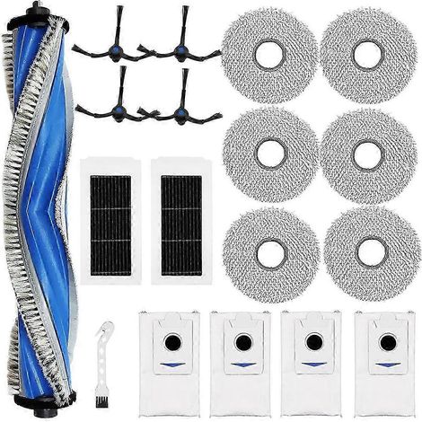 Pièce de rechange pour aspirateur robot X5 Omni et X5 Pro : brosse latérale principale, filtre HEPA, lingette de nettoyage et sacs à poussière (1/5)