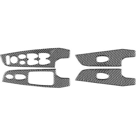 Cache-interrupteur de lève-vitre en fibre de carbone pour Honda Civic 8e génération (2006-2011), accessoire de garniture autocollante, conduite à droite (1/5)