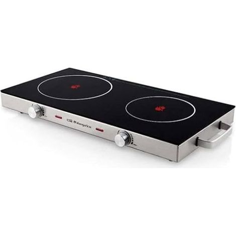 Plaque de cuisson vitrocéramique Orbegozo PCE 6000, 2 plaques, 170 et 205 mm, 1 000 W - 1 800 W Offre exclusive (1/5)