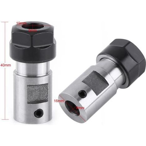 Pince d'arbre moteur - ER11A - 8mm - Acier de haute qualité - Tige droite allongée - Écrou puissant (1/4)