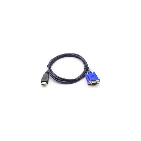 Cable et adaptateur pour vidéosurveillance Cable de conversion HDMI vers VGA 1080P Cable HDMI vers VGA Adaptateur 1,8 m (sans puce)
