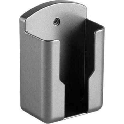 Lot de 2 supports muraux télécommande, ABS, sans perçage, gris, pour TV et climatisation, salon chambre (1/2)