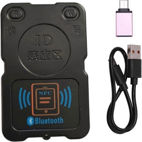 Lecteur de clés de cryptage de cartes à puce RFID Bluetooth NFC-PM8 Noir (1/5)