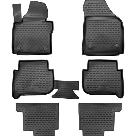Tapis en caoutchouc XTR pour VW Touran I, II, 7 places, 2003 - 2015