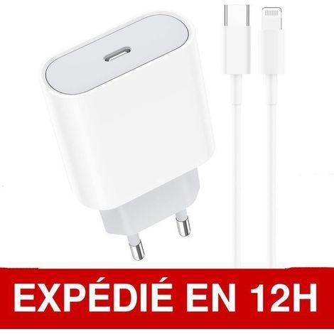 Ladegerät – ZISONIX – 20-W-Adapter – USB-C – Schnellladefunktion – Kompatibel mit iPhone 13/12/11/XR/Xs/Max/8/7 (1/4)
