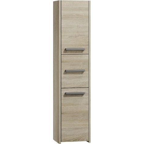 Top-e-shop S43 Sonoma Badezimmer Schrank 170x40x30 cm
