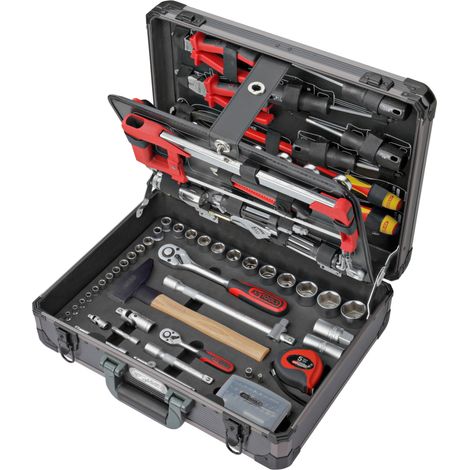 KS Tools - Coffret d'outils 1/4 - 1/2 - 131 pcs - malette à outils complète - coffret de douilles - 922.0731