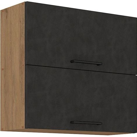 Vigo Hängeschrank 80 cm Eiche Lancelot Matera Grau Küchenzeile Küchenblock Küche (1/5)