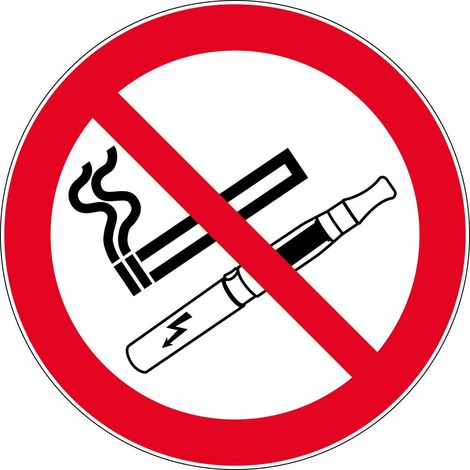 Novap – Panneau de signalisation défense de fumer et de vapoter rigide Ø180mm – Matériau polystyrène choc – Résistance aux chocs – 4042152 (1/2)