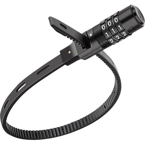 Antivol de vélo,Antivol pour Casque Vélo Moto Portable,Verrouillage à Vélo Antivol,Serrure de vélo portable,avec Code à 3 chiffres,pour Vélo Tricycle Scooter (1/5)