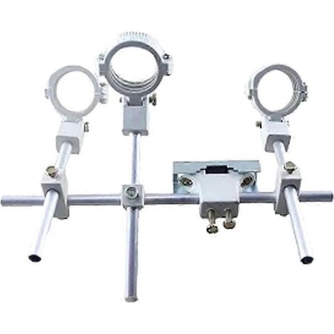 Support de fixation pour LNB bande Ku pouvant accueillir jusqu'à quatre LNB pour antenne satellite Ku et une parabole (T JG). (1/5)