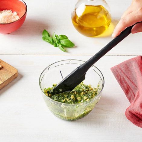 Demi-spatule - Silicone Alimentaire - Résiste Jusqu'à 300°C - Pour Récipients Petits et Surfaces Antiadhésives - 1 Pièce (1/5)