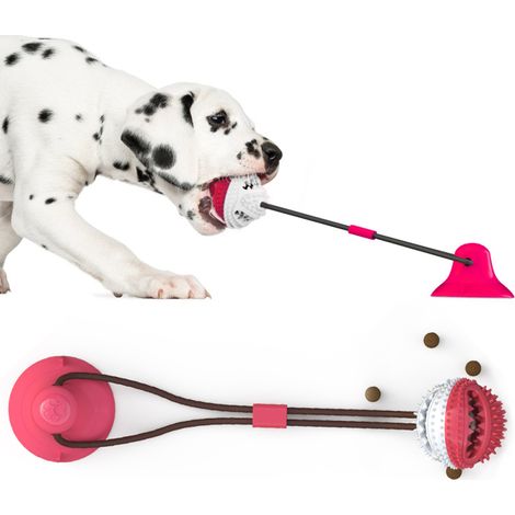 Pelota multifuncional para masticar y entrenar a los perros, con ventosa para la limpieza dental y la distribución de la comida. (1/5)