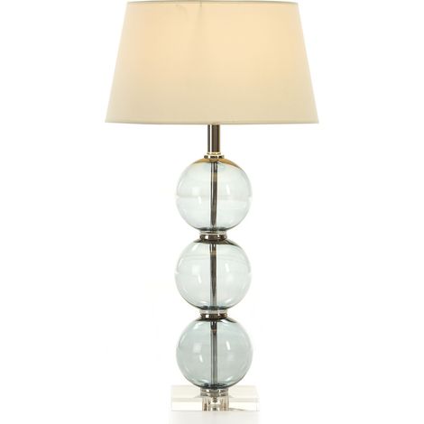 Lampara Sobremesa 16X16X59 Acrilico/Metal/Cristal Azul Sin Pantalla