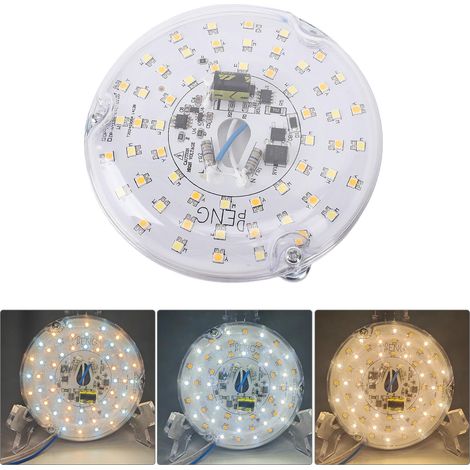 Pannello di ricambio per ventilatore da soffitto da 15 W 120 V, kit di illuminazione a LED, confezione da 3 3000 K 4000 K 6000 K