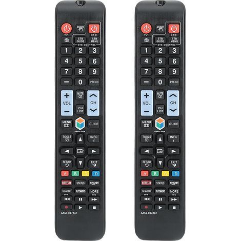 Set mit 2 Multifunktionsfernbedienungen mit großen Tasten für Samsung TV A59-00784C (1/5)