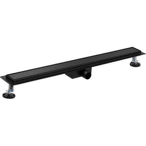 Canaleta de ducha italiana con rejilla color negro mate, para enlosar NOYON & THIEBAULT 70x800 - Ø40 (1/5)