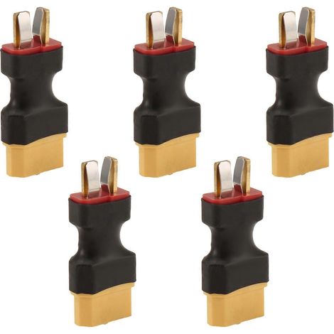 XT60 Buchse auf Stecker T-Stecker Adapter für drahtlose RC LiPo-Akkus, kompatibel mit Deans Stecker auf XT60 Buchse und Stecker. (1/5)