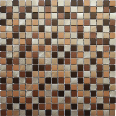 MOSAIQUE CARRE MARRON 1 PLAQUE 30,5 x 30,5 CM CASA LINEA