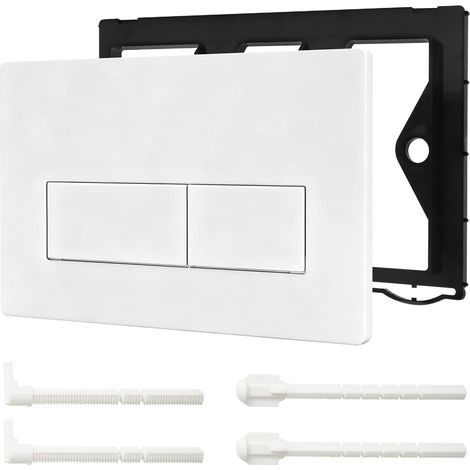 1 Plaque de commande WC, Double chasse d'eau, Compatible Geberit Sigma, ABS robuste, Pour salle de bain