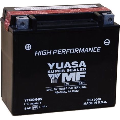 Batterie moto Yuasa YTX20H-BS Etanche 12V / 18Ah (1/2)