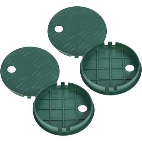 Lot de 4 Couvercles de Boîte de Vanne Réutilisables en Plastique Vert Léger pour Arrosage Extérieur et Contrôle de Vanne Plusieurs styles (1/5)