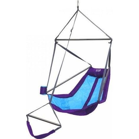 Eno Lounger chaise suspendue violet bleu design pliable