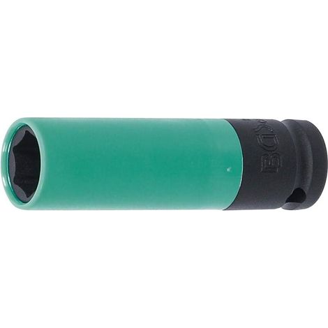 Douille à Choc Ultra Mince 15 mm - Empreinte Carré Femelle 12,5 mm (1/2) - Protection Intégrée, Haute Précision - D-Work (1/5)