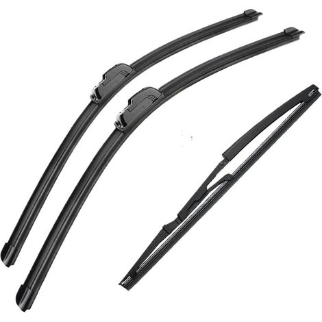 Kit di 3 spazzole tergicristallo per Fiat Panda 169 (2003-2012) - Adattatore gancio a U - Dimensioni 22"/16"/13" - Alta visibilità e design piatto aerodinamico (1/5)