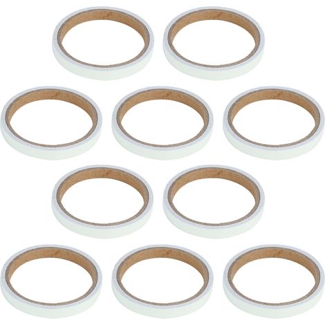 10 pièces de ruban adhésif lumineux phosphorescent autocollant pour scène, antidérapant (bleu aigue-marine, 1 cm x 3 mètres) (1/5)