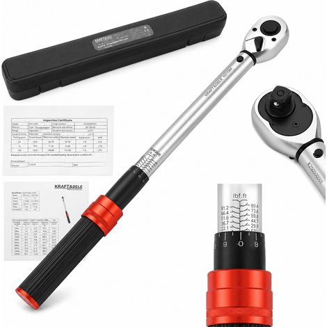 Drehmomentschlüssel 1/2" 20-120 Nm mit ergonomischem Griff Kraft&Dele (1/5)