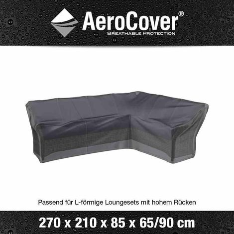 Telo di copertura da giardino a forma di L 7991 270x210x85x65-90 7991 destra AeroCover grigio Homms