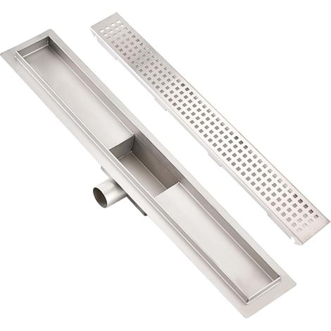 Caniveau de Douche 90cm Vidange en Acier Inoxydable avec Filtre, Conception Anti-Odeur (1/5)