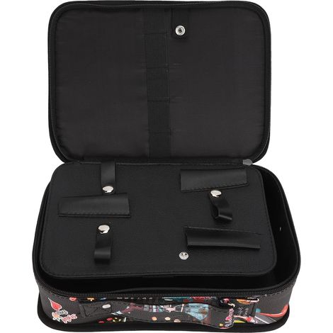 Mallette De Transport pour Barbier, Sac De Rangement pour Outils De Styliste, Organisateur Multifonction pour Ciseaux, Peignes, Tondeuses à Cheveux (1/5)