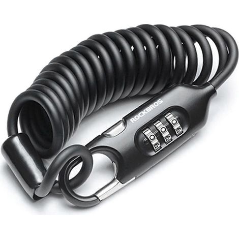 Antivol de vélo portable à câble à combinaison 3 chiffres (noir) (1/5)