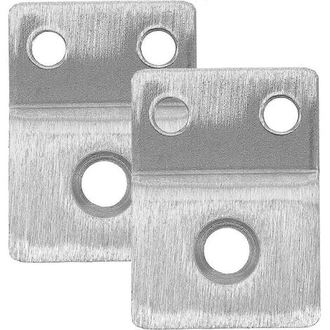 Kit di sicurezza piastra di smettere di lavorare, il rafforzamento del catenaccio della porta, installazione, acciaio inossidabile 3.3 " x 2,3 cm, 2 pezzi (1/5)
