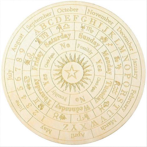 Wahrsagependel aus Massivholz, sternförmiges Wünschelrutenbrett, spirituelles Gemälde zur metaphysischen Kommunikation. (1/5)