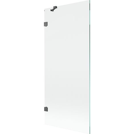 Mexen Lunar Duschwand 1-flügelig 80 x 150 cm, transparent, gebürstetes Gun Gray - 897-080-000-66-00 (1/5)