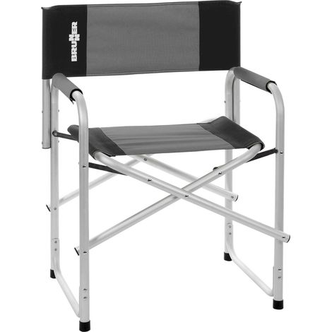 Brunner Sedia Regista Bravura 0404190N.C20 Pieghevole Alluminio Nero/Grigio